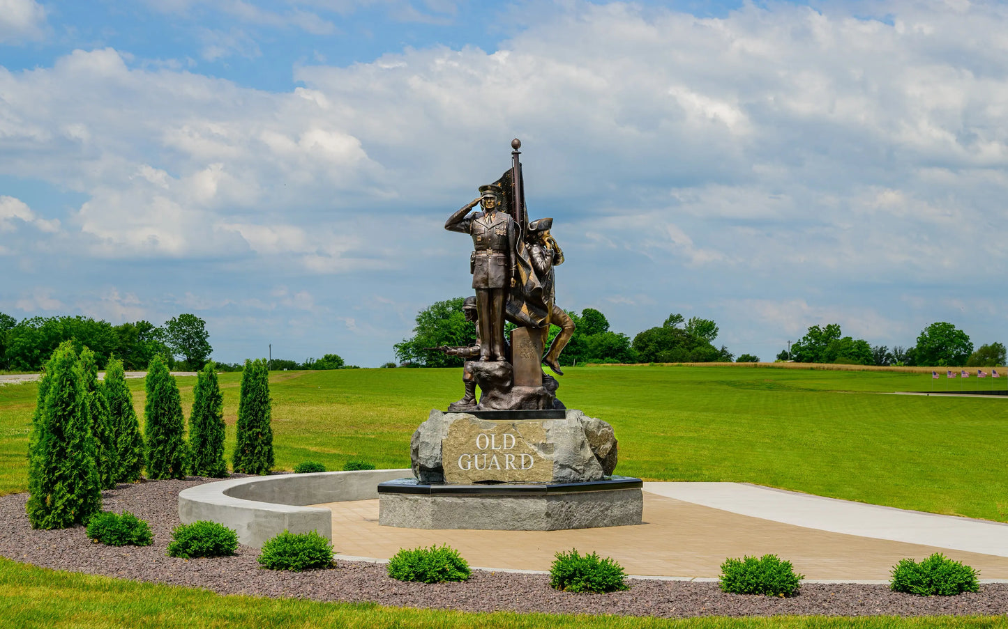 Postcard with a photo of The Old Guard Statue