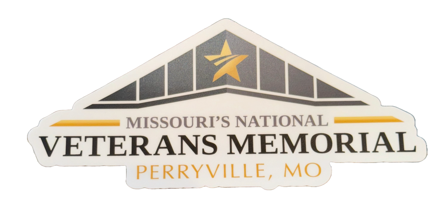 Car decal featuring Missouri's National Veterans Memorial logo